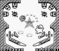 une photo d'Ã©cran de Kirby s Pinball Land sur Nintendo Game Boy